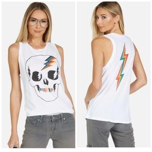 NWT Lauren Moshi Ashlin Electric Skull tank